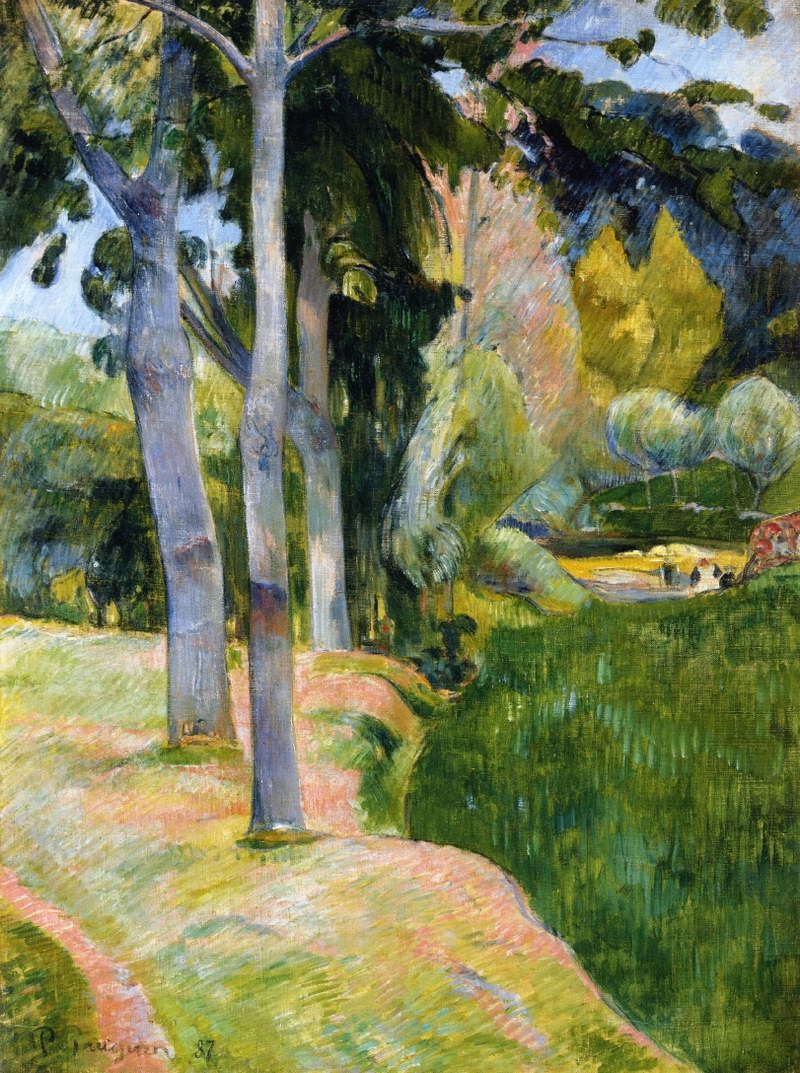 The Large Trees - Paul Gauguin Painting